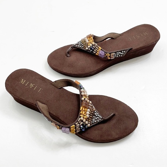 Mixit beaded platform sandals - Picture 1 of 7